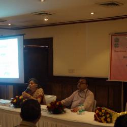 Image of Mrs. Vandana Sharma, Joint Secretary (Pension) Addressing 