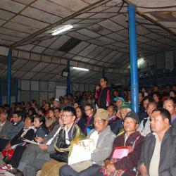 Image of Pensioners attending the Awareness Programme at Aizwal under the Chairmanship of Sh. Alok Rawat, Secretary (Pension)